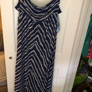 Navy & white maxi